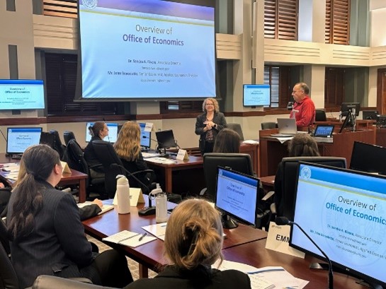 Dr. Sandra Rivera and John Benedetto speak to Purdue University students on May 29, 2025.