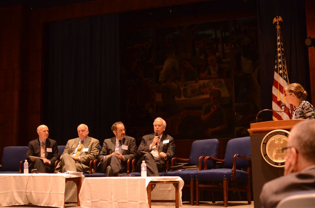 Commissioner Meredith Broadbent introducing members of the 'Creation of the Commission' panel. 
