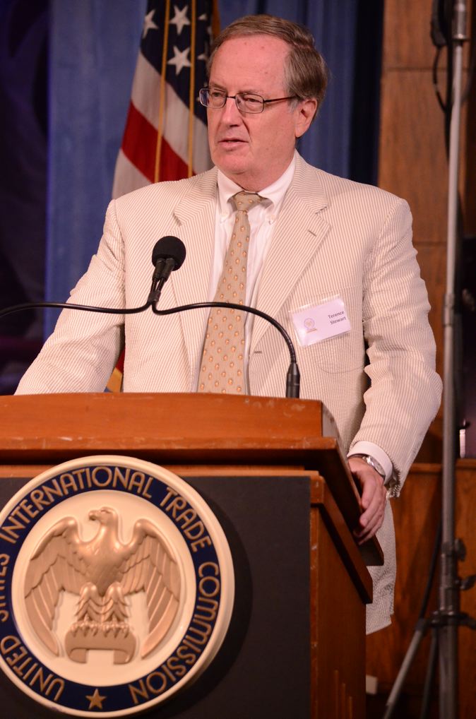Terence P. Stewart of Stewart and Stewart, presenting his views on 'Reflections of Members of the Trade Bar'. 