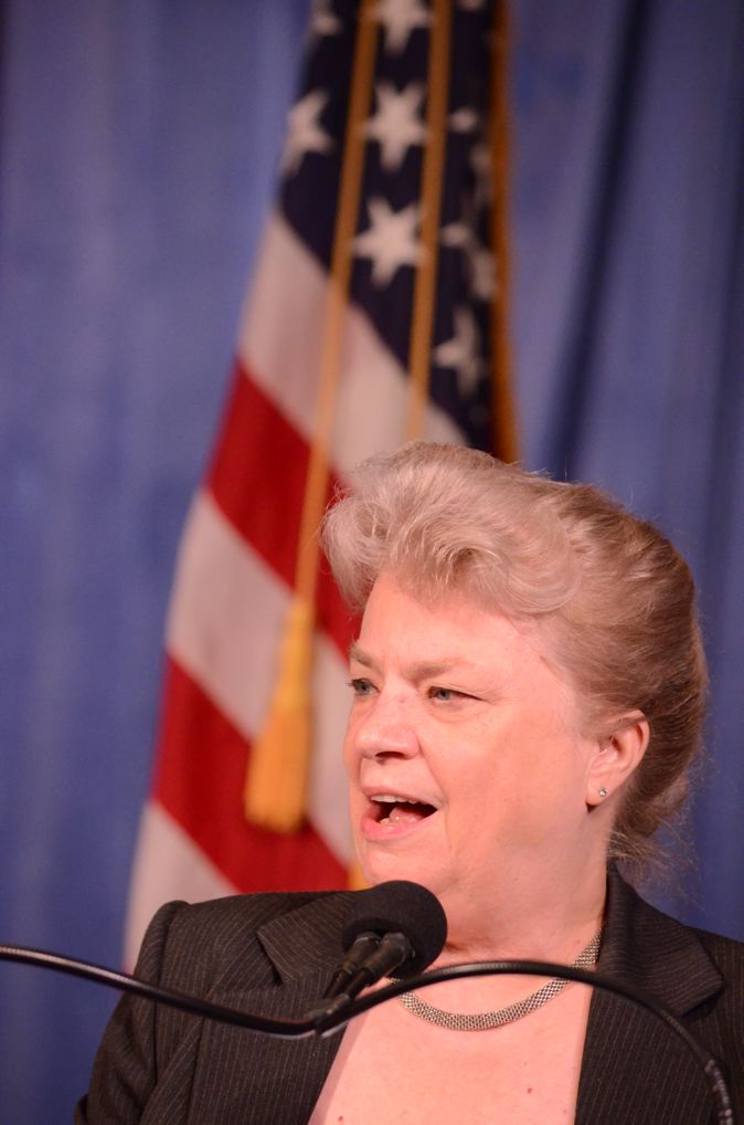 Former USTR Deputy General Counsel and USITC employee Catherine Field presenting her views on the USITC's 'Industry and Economic Analysis for the Executive Branch'.