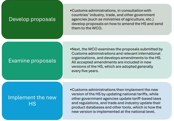 Diagram capturing the HS amendment process.