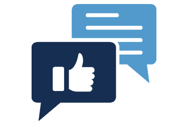 Feedback icon with chat bubbles