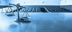 Law graphic depicting Scales of Justice